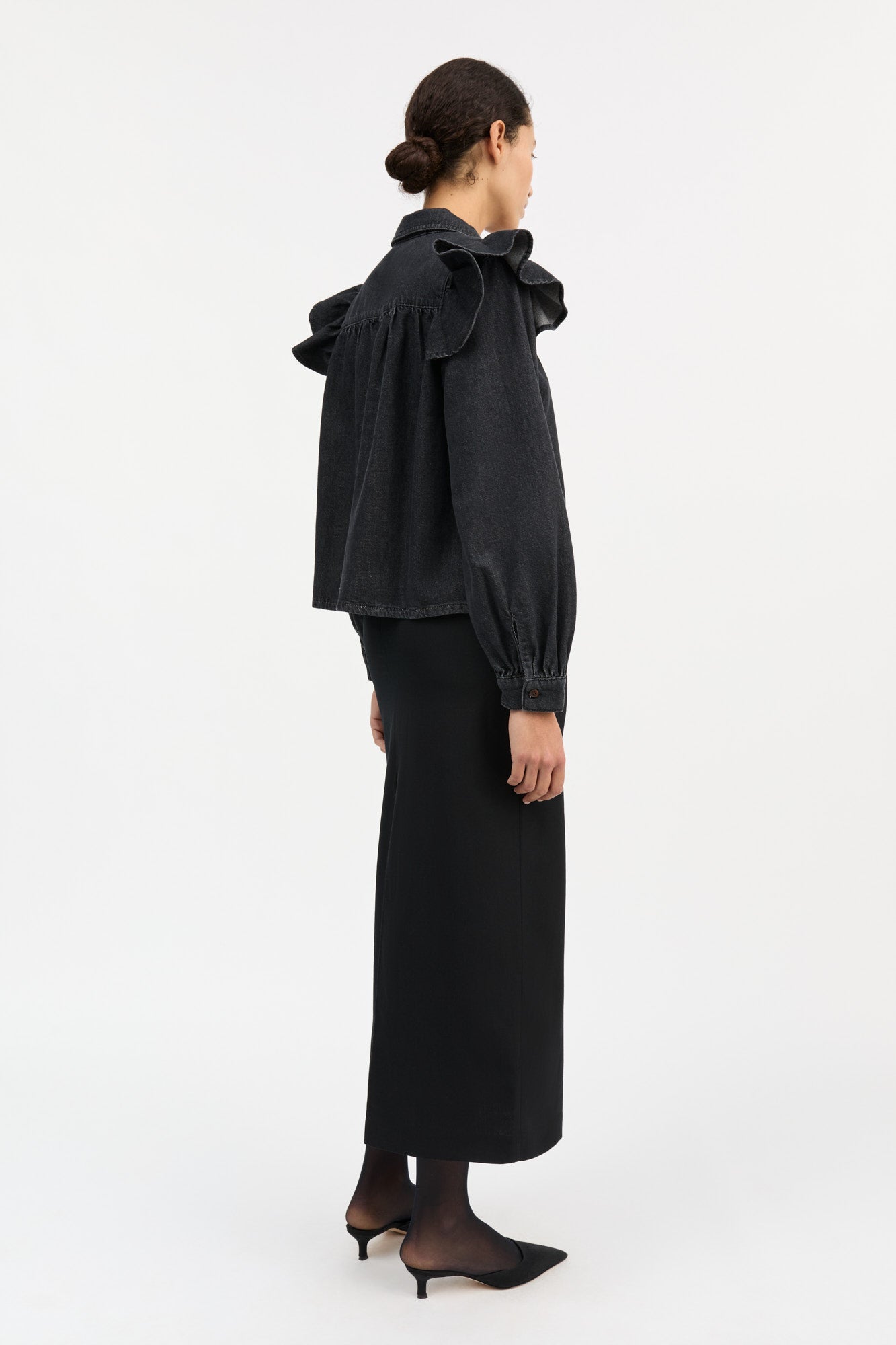 Skall Studio Mille blouse Shirt Vintage washed black
